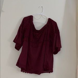 PLUS SIZE MAURICES OFF THE SHOULDER TOP